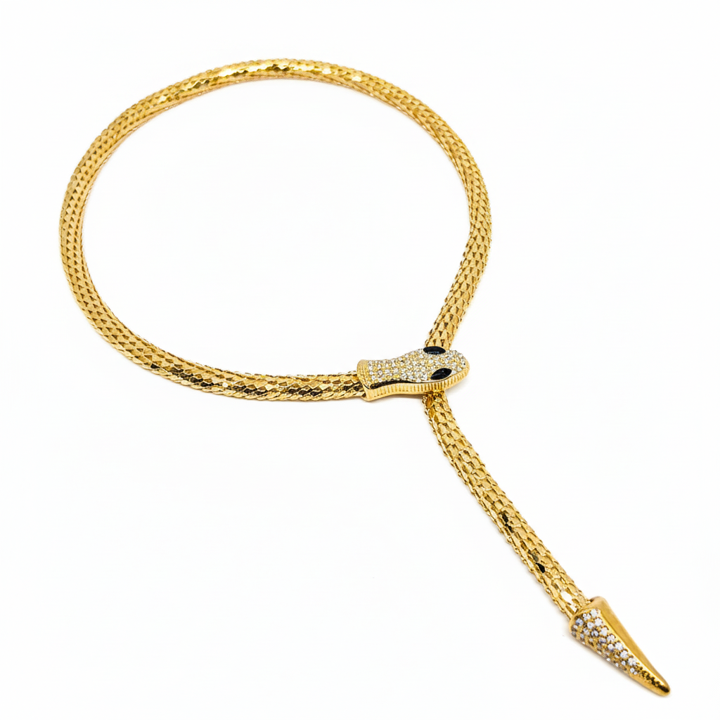 Black-Eyed Serpent Necklace - Catalog Style